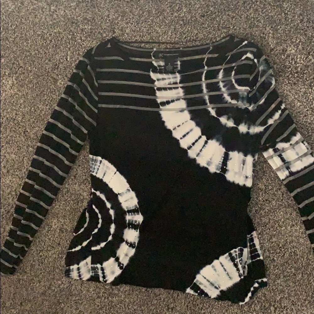 INC Woman’s Sheer Rhinestone Top - Picture 2 of 7